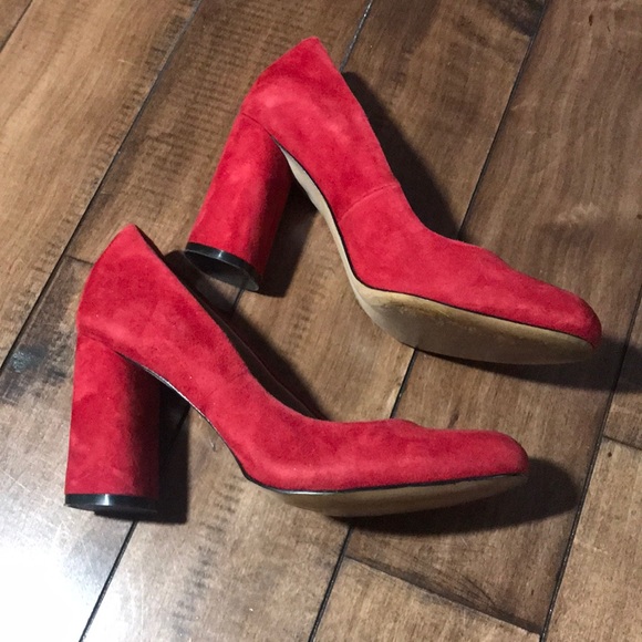 Christmas Red block heels - Picture 1 of 8
